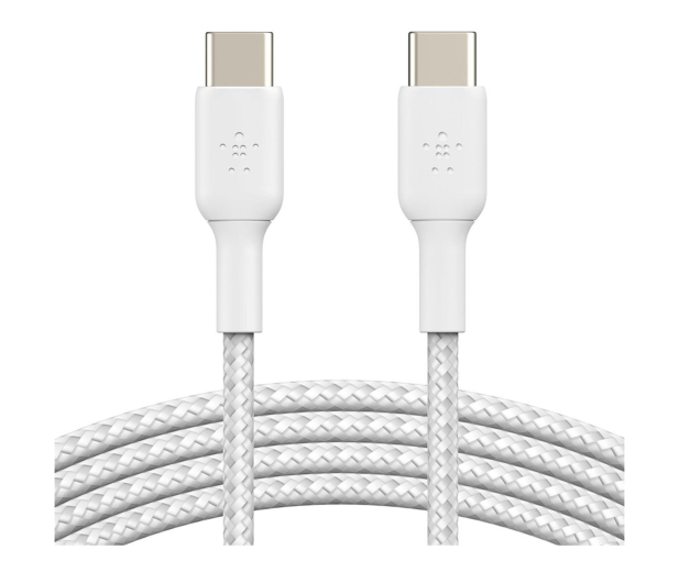 BELKIN Kabel USB C na USB C 60W oplot, biały 2m - 1330480 - zdjęcie 2